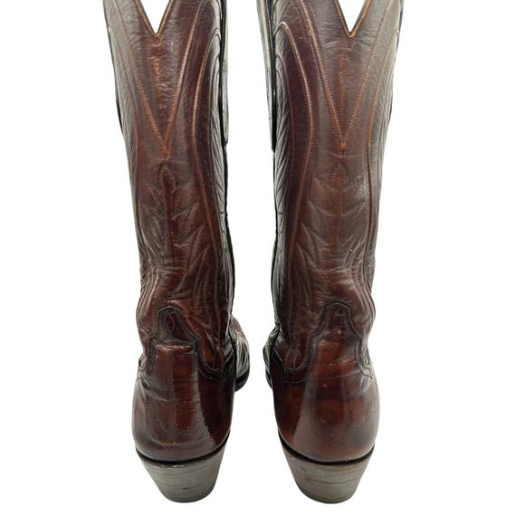 American Vintage Men’s Size 9 Brown Leather Western Cowboy Boots Hand Crafted main image 7